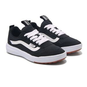 Vans Kids Black and White Mesh Sneakers